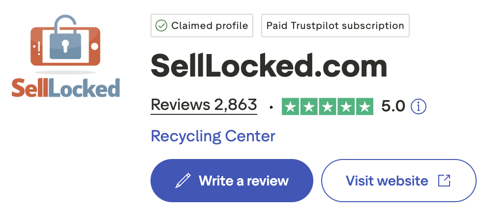 SellLocked 5.0 star Trustpilot rating based on over 2,800 customer reviews